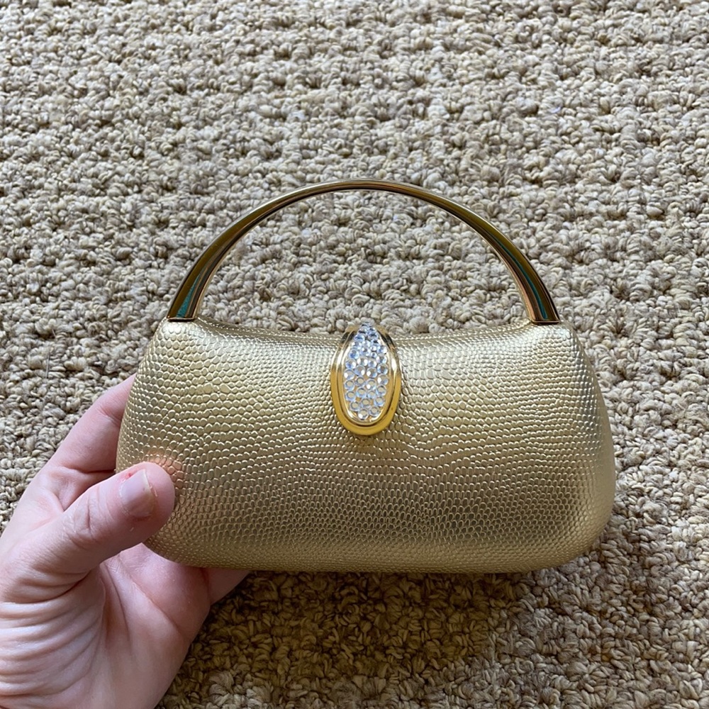 Mini vintage gold evening bag